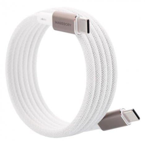 Кабель Magssory магнитный USB-C / USB-C, A, 60Вт  1,2м, титан— фото №0