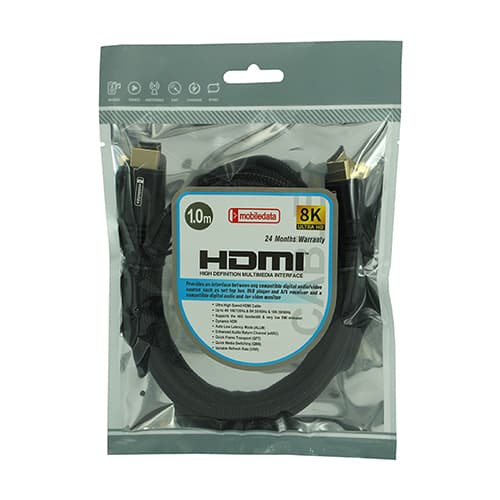 Кабель Mobiledata HDMI / HDMI, 1м, черный— фото №1