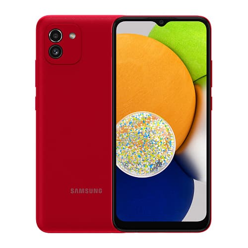 Смартфон Samsung Galaxy A03 64Gb, красный (РСТ)— фото №0