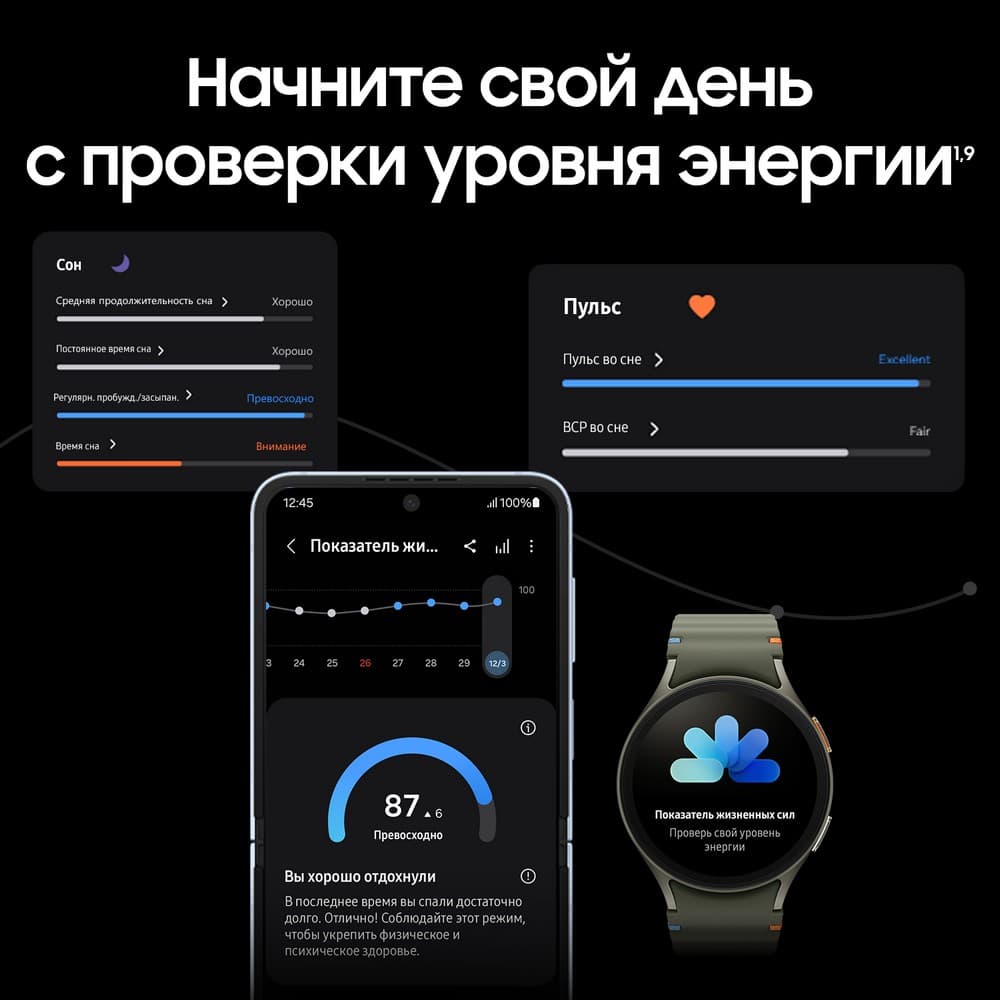 Samsung Galaxy Watch 7 LTE 40mm, зеленый (РСТ)— фото №2