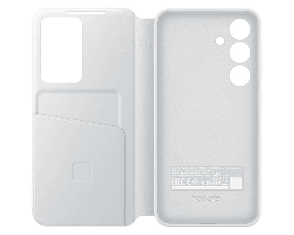 Чехол-книжка Samsung Smart View Wallet Case для Galaxy S24, поликарбонат, белый— фото №4