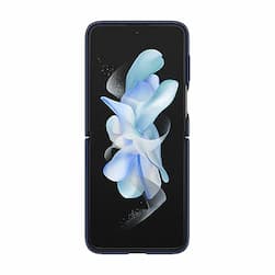 Чехол-накладка Samsung с кольцом для Galaxy Z Flip4, силикон, темно-синий— фото №2