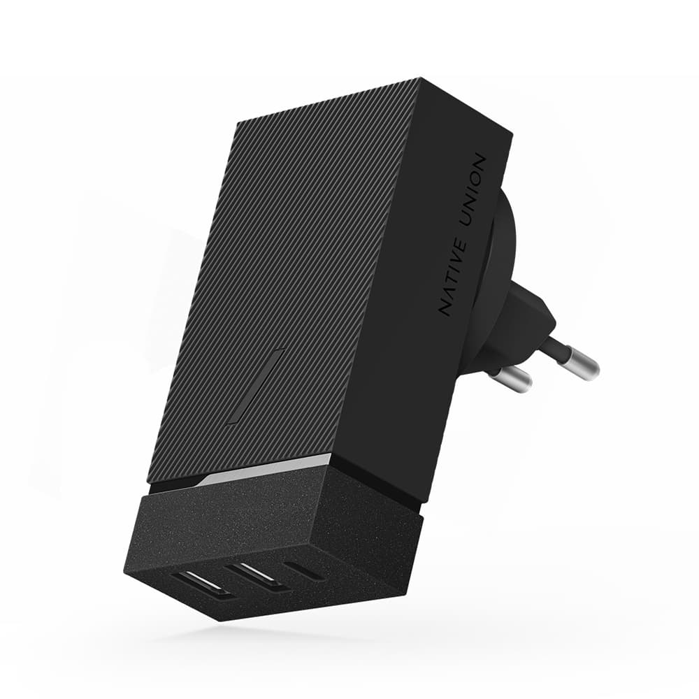 Зарядное устройство сетевое Native Union Smart Charger PD, 45Вт, серый— фото №1