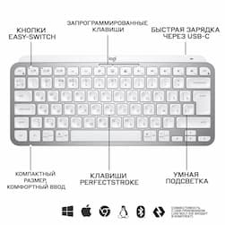 Клавиатура Logitech MX Keys Mini, серый— фото №2