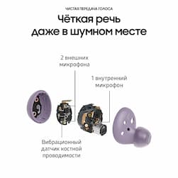 Беспроводные наушники Samsung Galaxy Buds2, фиолетовый (РСТ)— фото №7